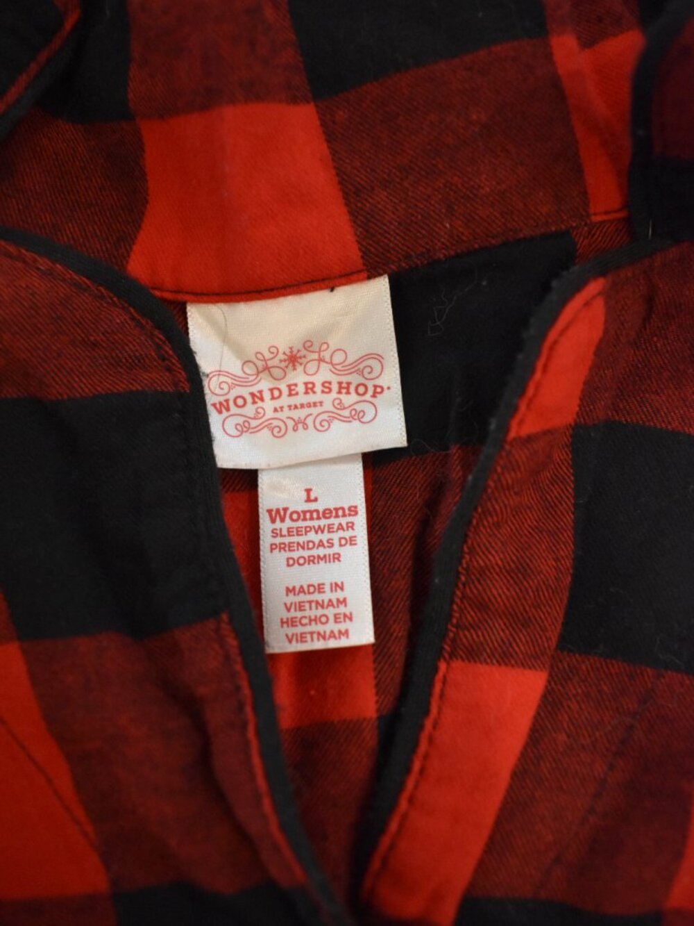 Wondershop Target Women L Red Black Buffalo Plaid 2 Piece Christmas Pajama Set - Picture 5 of 6